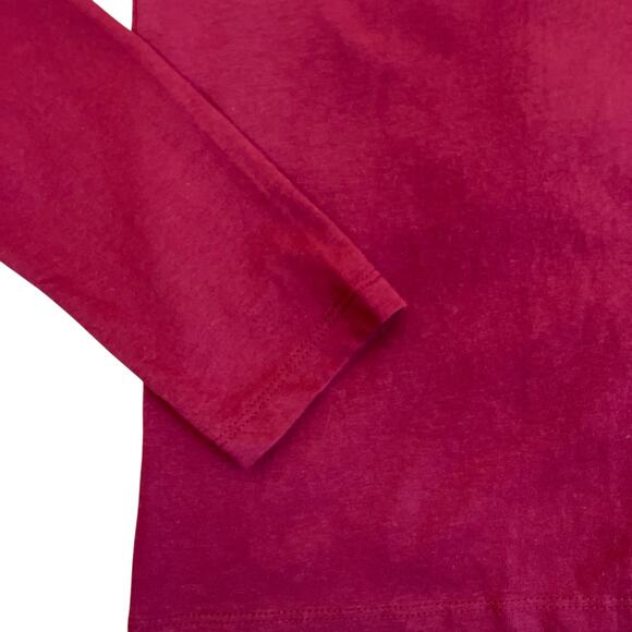 J. Crew NWT Womens Sz S Essential Pocket Tee Burgundy Long Sleeve 100% Cotton - Picture 9 of 14